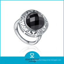 Fashion Silver Round Agate Ring (R-0437)